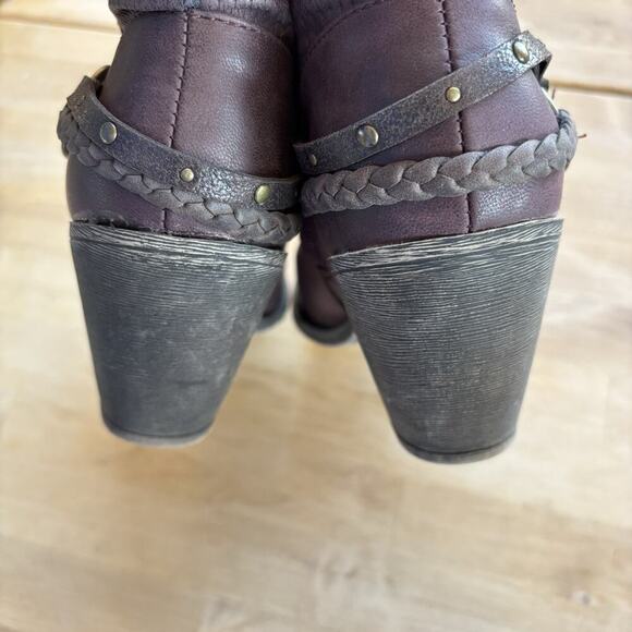 Maurice’s Carol 101878 Western Braided Strappy Ankle Zip Up Bootie Size 9M - Picture 9 of 13